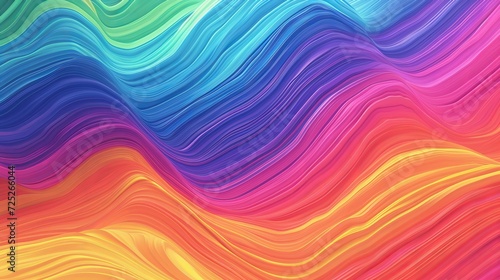 picture of an abstract gradient background with rainbow-colored, wavy stripes that creates a striking decoration