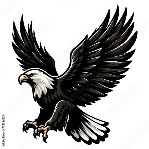 Flying Eagle on transparent background