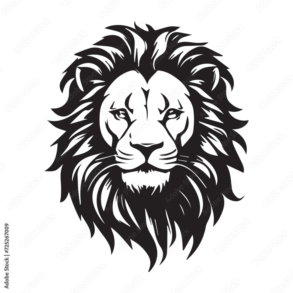 A minimalist, logo featuring a sleek and stylized lion head against a white background awesome, professional, vector logo, simple A minimalist, logo featuring a sleek and stylized lion head against a white background awesome, professional, vector logo, simple