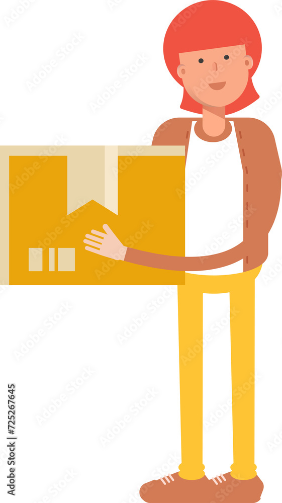 Hippie Man Character Holding Box
Hippie Man Character Holding Box