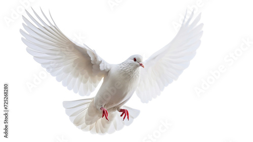 white dove on transparent background