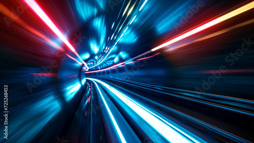 Capturing the Energetic Flow: Abstract Speed Motion in a Hi-Fi Style Tunnel Exploration. Generative AI