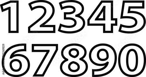 Sport Jersey Numbers Vector and Clip Art