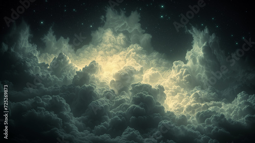 雲の上から眺める星空