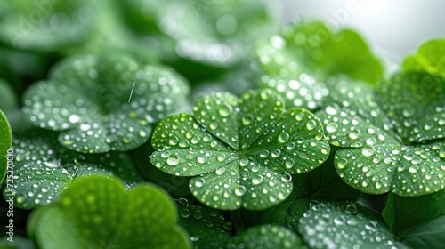  a close up of a bunch of green leaves with drops of water on them and green leaves with drops of water on them.