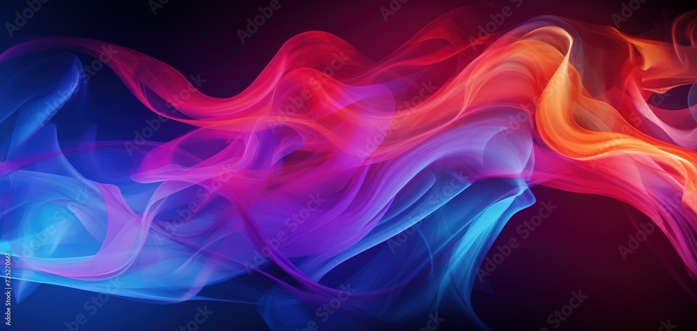 Fototapeta premium beautifull abstract and wave neon color background