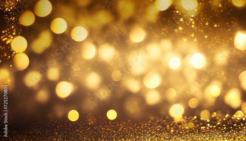 Gold abstract backgrounds with bokeh