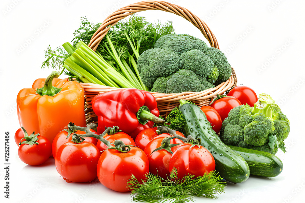 Photo set of various vegetables broccoli tomatoes Photo set of various vegetables broccoli tomatoes