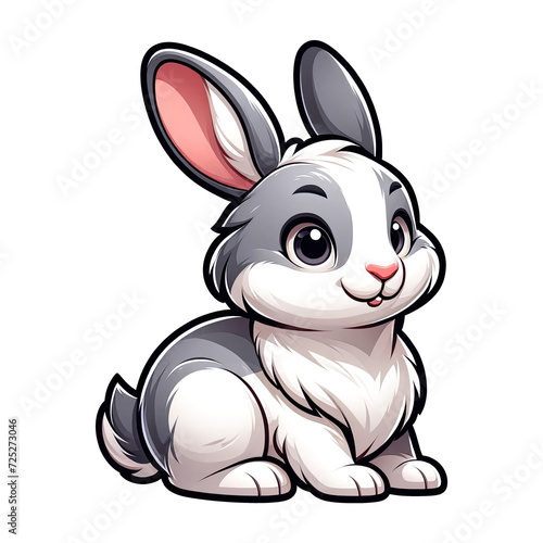 Cuddly Rabbit Illustration Clipart