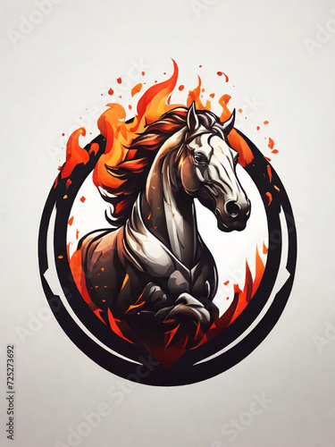 Horse with Fire logo