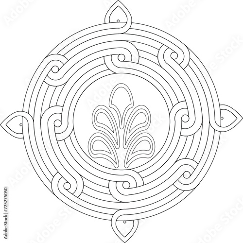 Mandala Flower Coloring Page