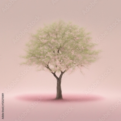 Baby Pink Minimalistic Tree © coco image club