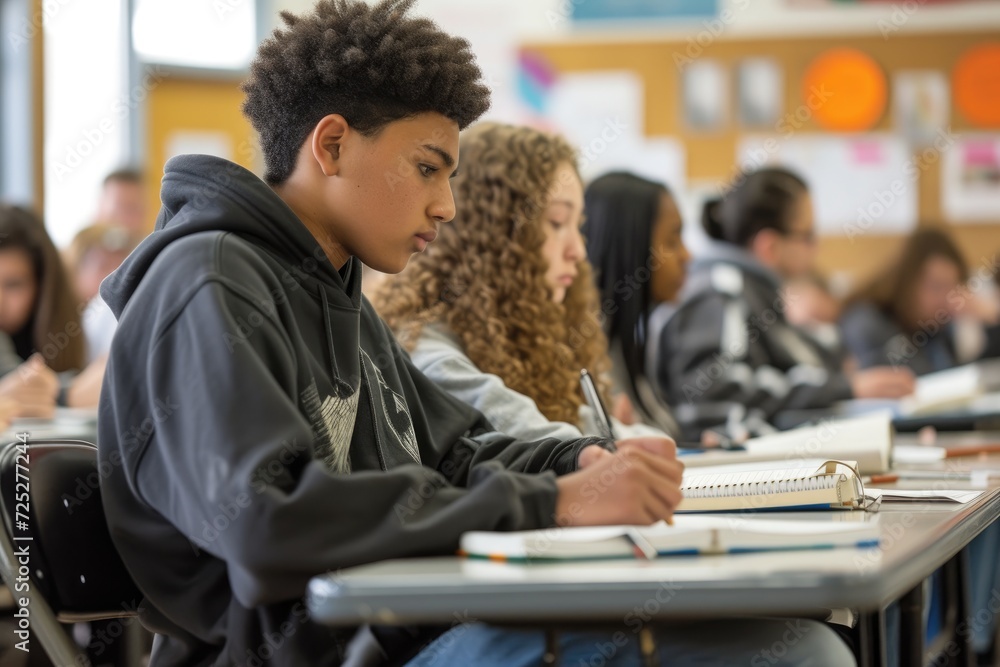 diversity high school students study in the classroom diversity high school students study in the classroom