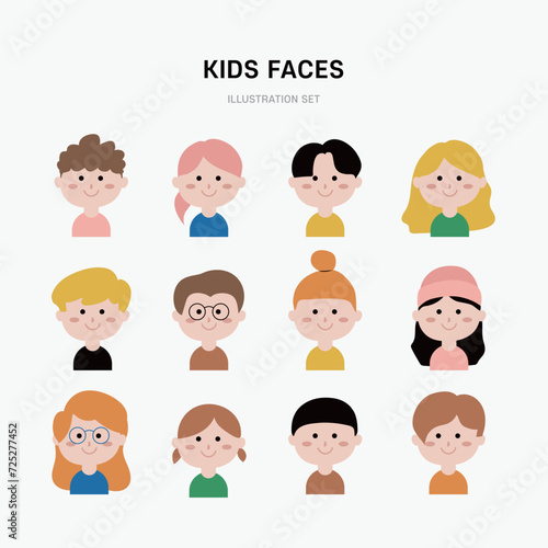 set of cartoon faces