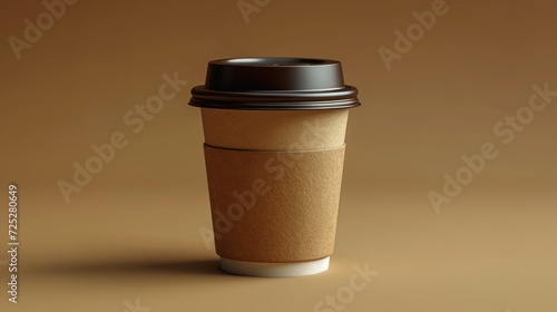 Paper coffee container design for product promotion Generative AI