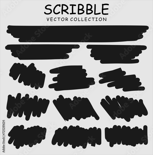 Charcoal pencil curly lines and squiggles. Scribble brush strokes vector set. Hand drawn marker scribbles. Black pencil sketches. Brush stroke lines, squiggles, daubs isolated.