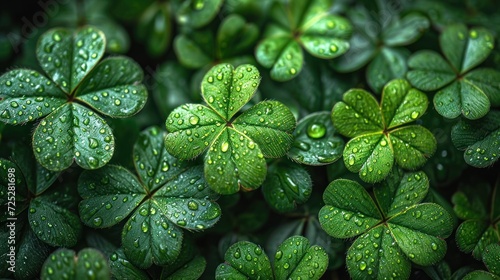  a group of green leafy plants with water droplets on them, in a close up view of leaves with drops of water on them.