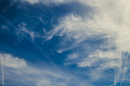 Blue sky background with clouds