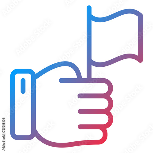 Holding Flag Icon Style