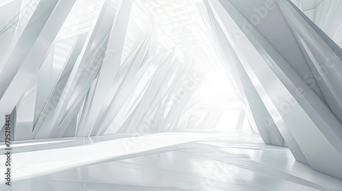 white futuristic geometric background display
