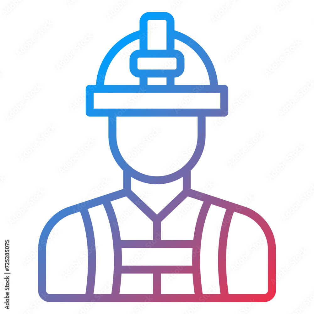 Firefighter Male Icon Style Firefighter Male Icon Style
