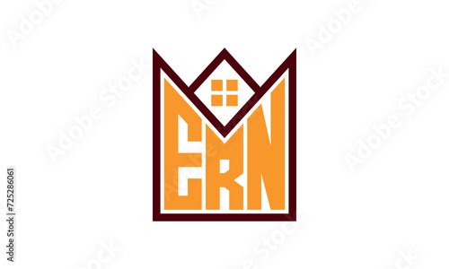ERN initial letter real estate builders logo design vector. construction ,housing, home marker, property, building, apartment, flat, compartment, business, corporate, house rent, rental, commercial