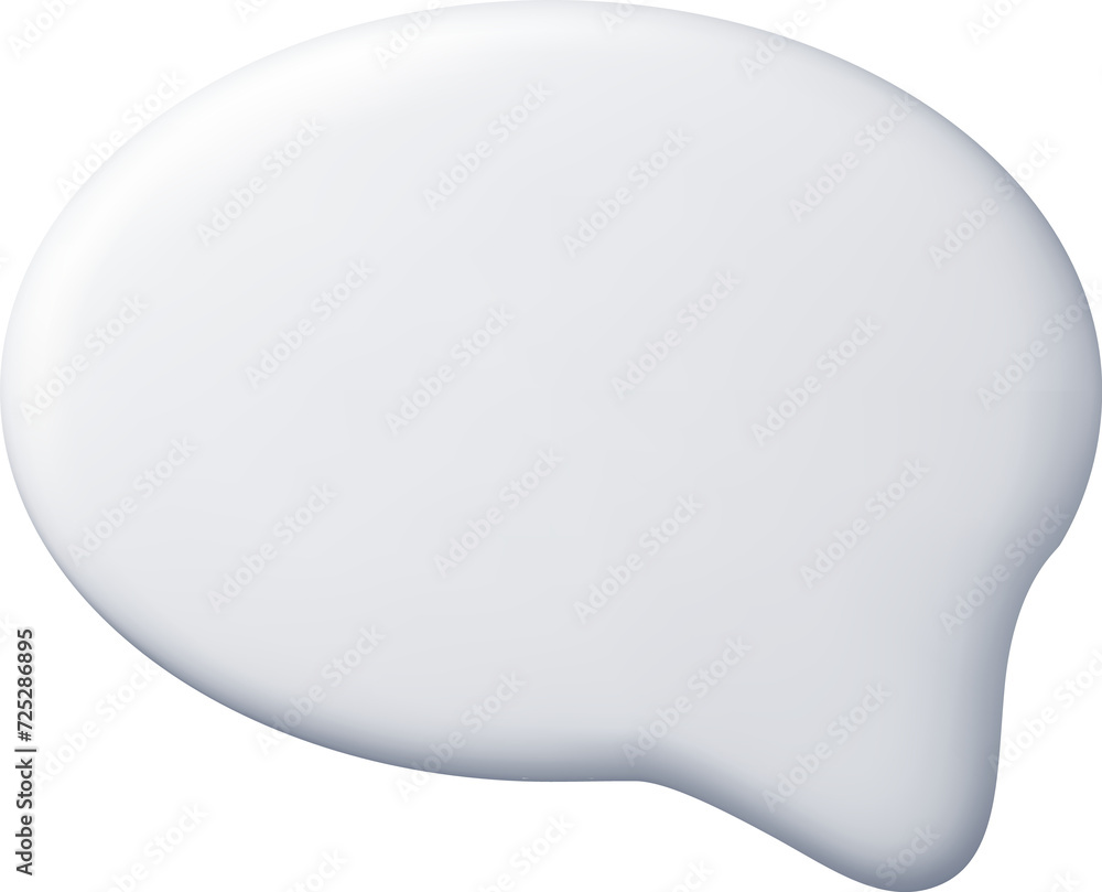 3D White Blank Speech Bubble 3D White Blank Speech Bubble