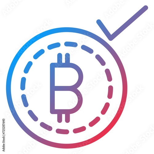 Cryptocurrency Accepted Icon Style