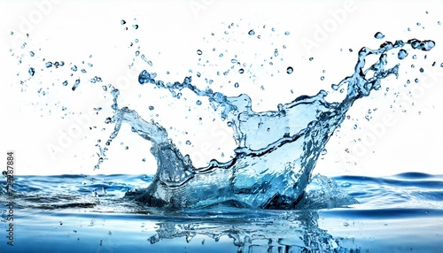 water splash isolated on white, Ai Generate 