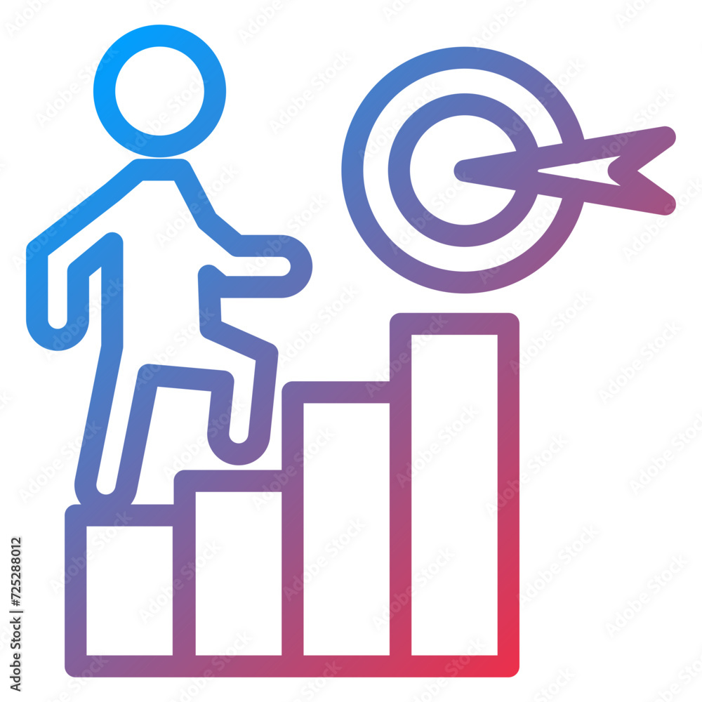 Achieving Goals Icon Style Achieving Goals Icon Style