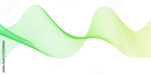 Abstract modern green blend  futuristic energy sound waves technology concept background. Abstract background wave line in vector business texture. Pattern line blend curve flow futuristic background.