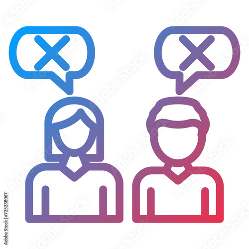 People Disagree Icon Style