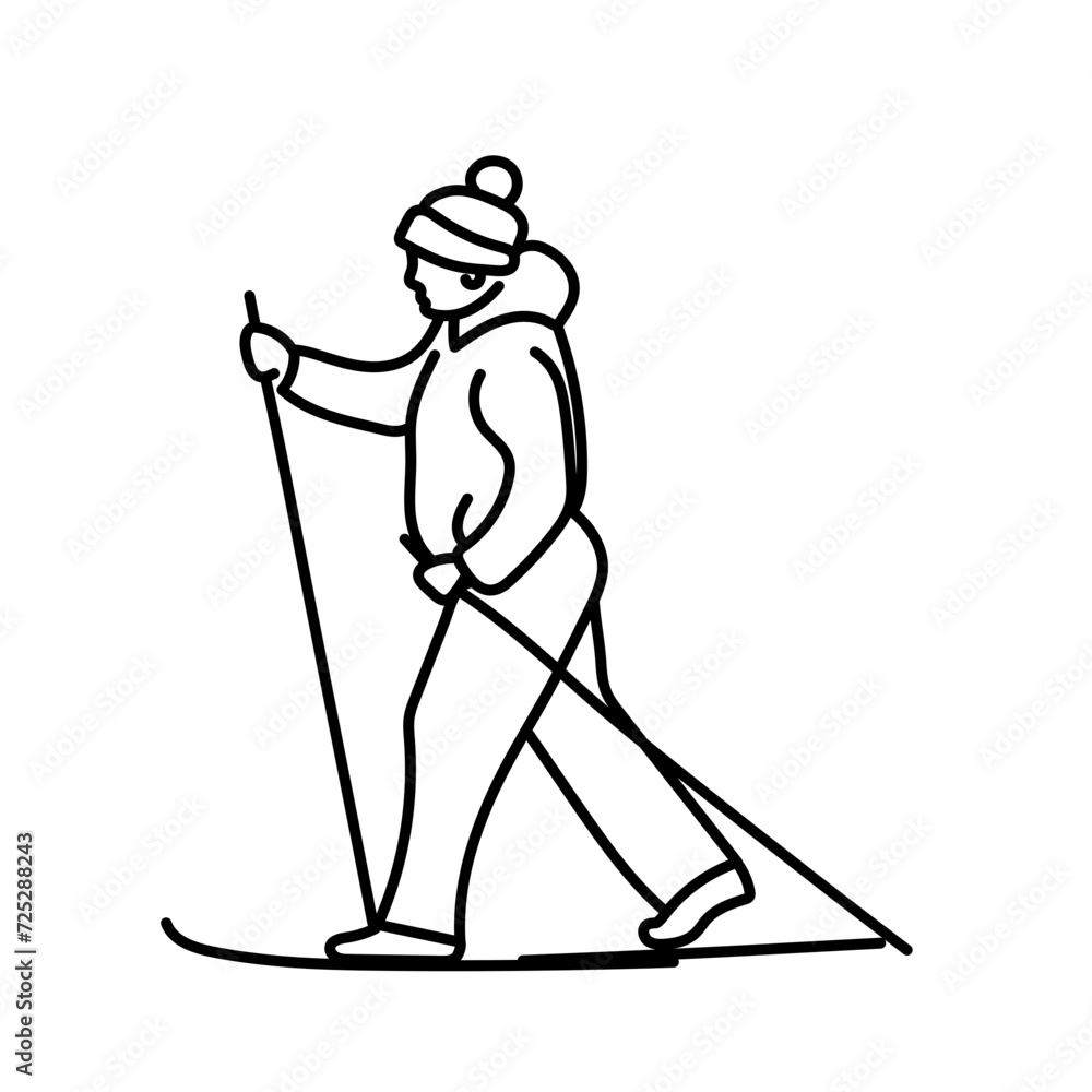 Fototapeta premium Skieur