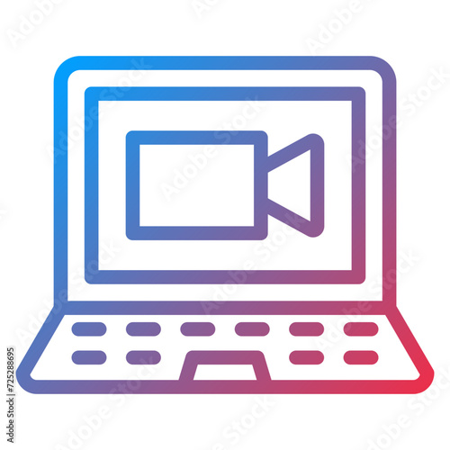 Videocall Discussion Icon Style