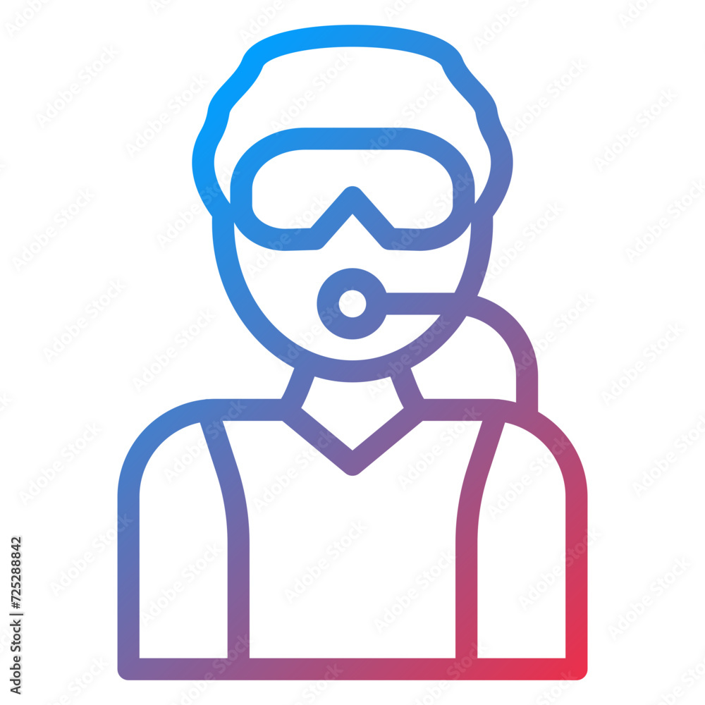 Diver Male Icon Style Diver Male Icon Style