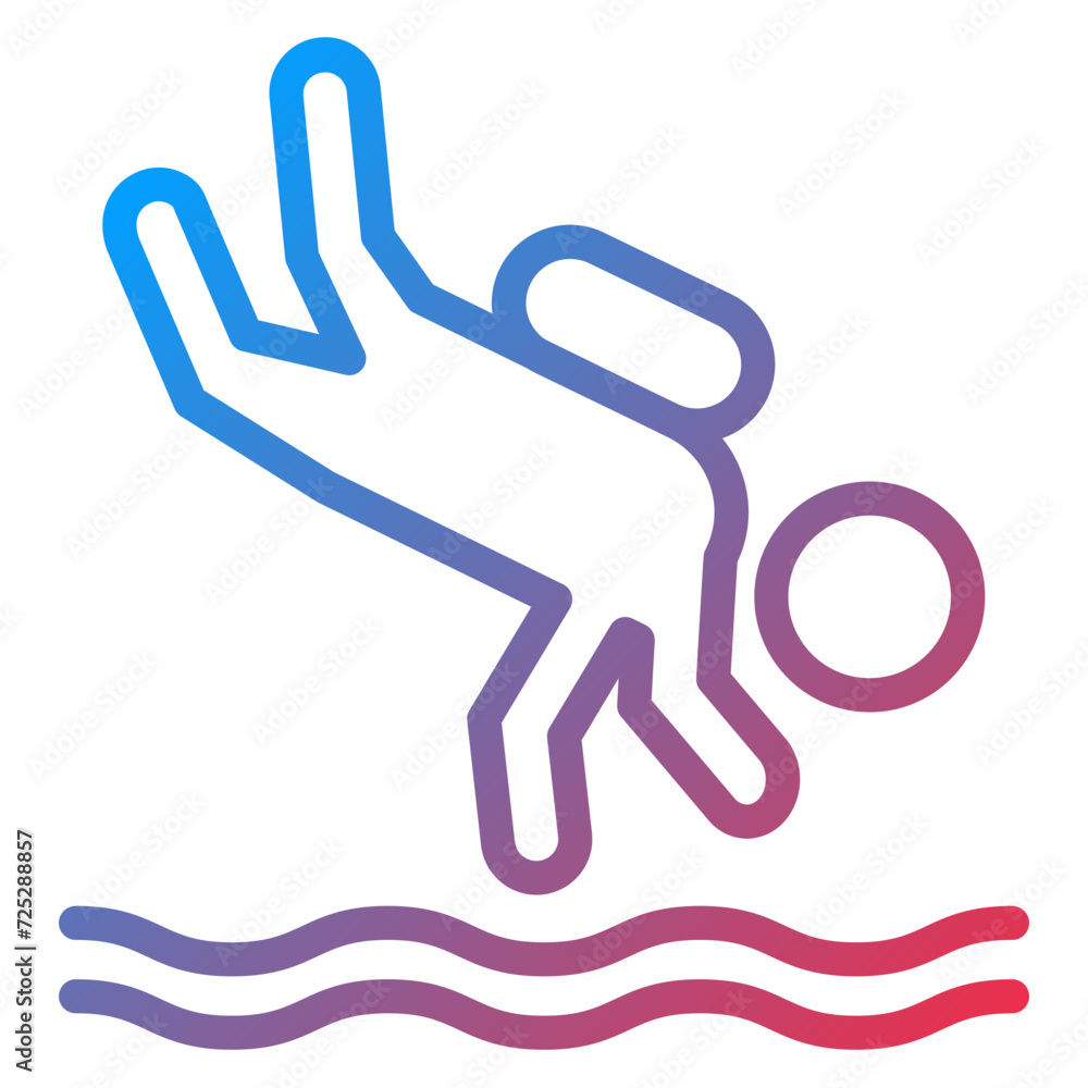 Drift Diving Icon Style Drift Diving Icon Style