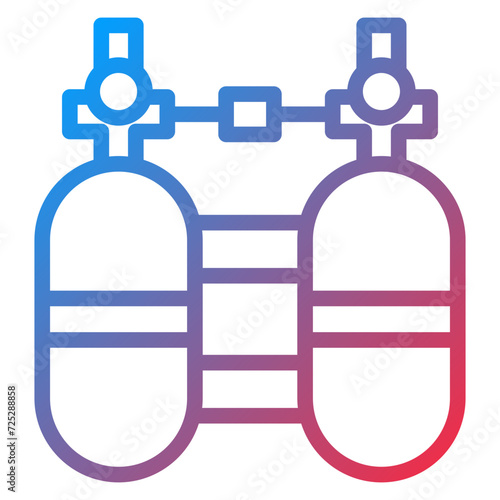 Diving Cylinder Icon Style