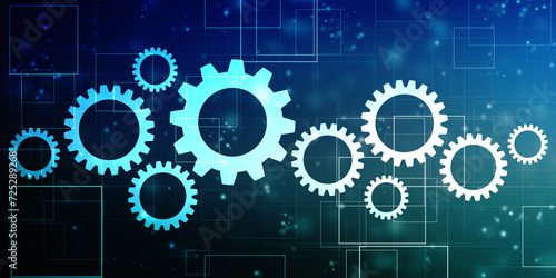 Process management, optimization operation, fix strategy industry, transmission gears wheel, software update status, Cog Gear Wheel on the technology abstract background
