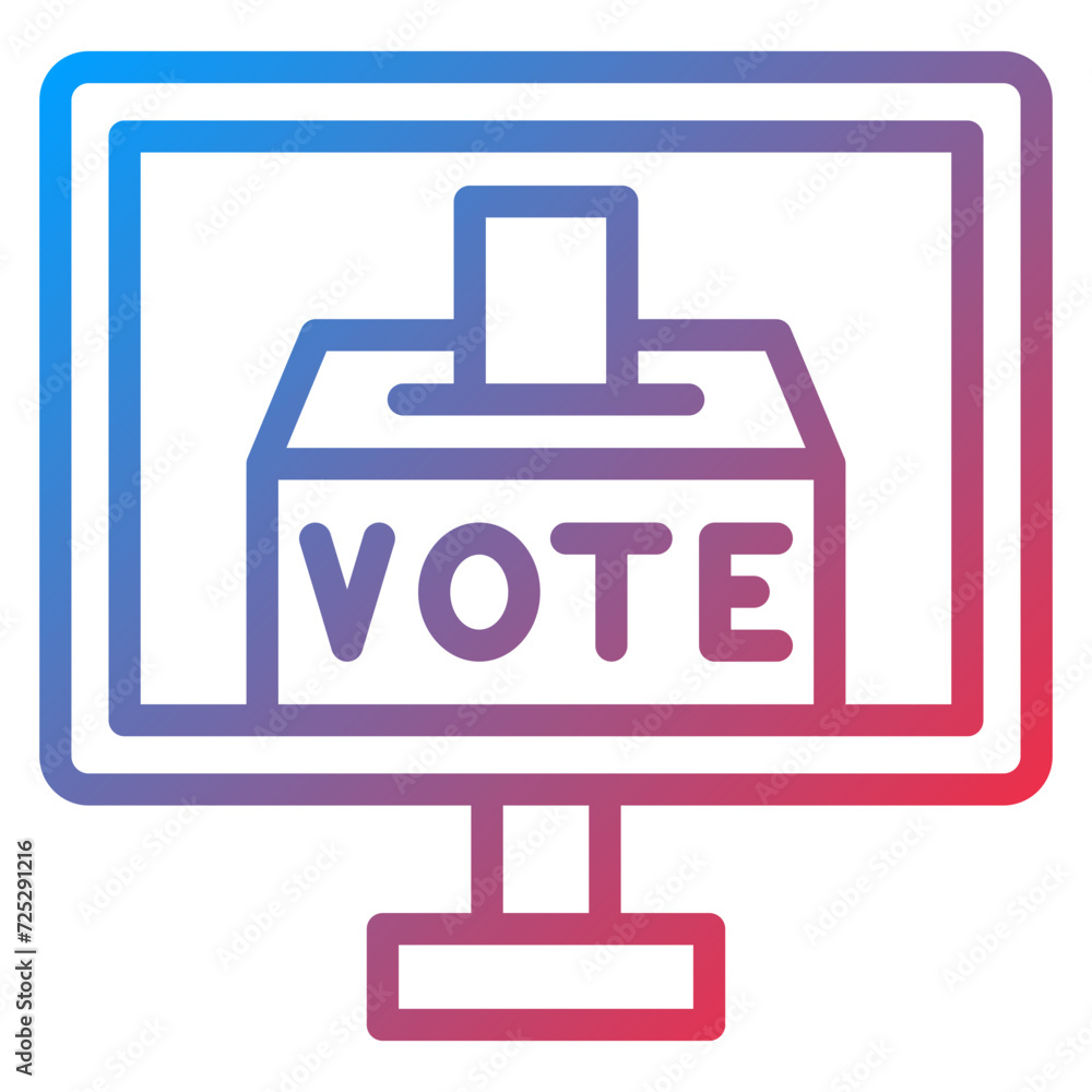 Electronic Voting Icon Style Electronic Voting Icon Style