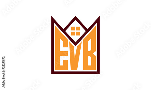 EVB initial letter real estate builders logo design vector. construction ,housing, home marker, property, building, apartment, flat, compartment, business, corporate, house rent, rental, commercial photo