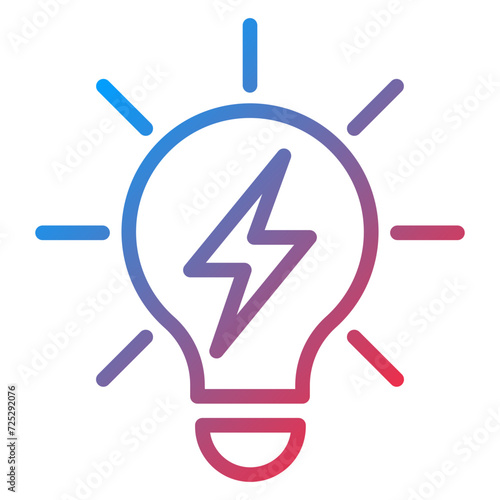 Neon Lamp Icon Style