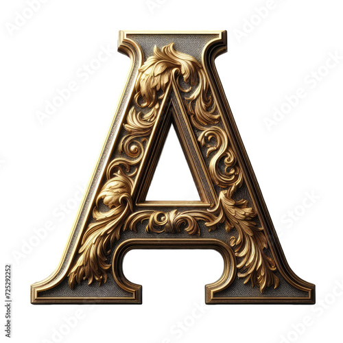 Isolated 3D Letter on a Clear PNG Canvas Generative AI 