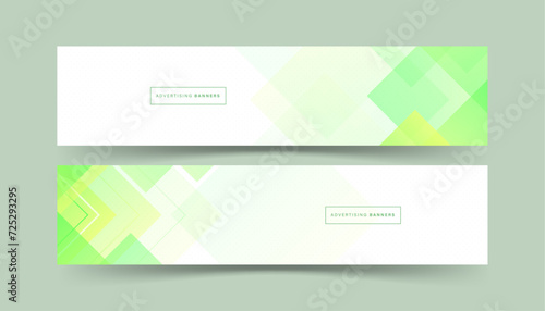 banner background, set collection, 2 type, green and yellow gradient, halftone, abstract ,pattern. Vector , EPS 10