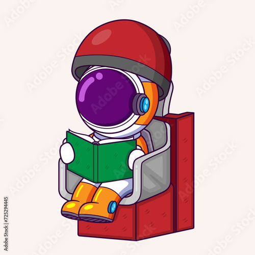 Astronaut Dry Hair With Hair Dryer Machine, Reading Fashion Magazine And Having A Good Time