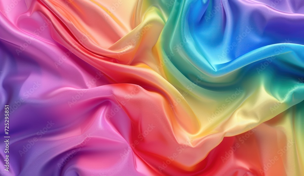 Rainbow flag with a colorful cloth Rainbow flag with a colorful cloth