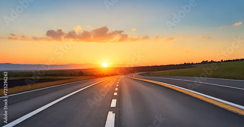 sunset on the highway © Nuan