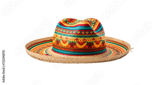 Cinco De Mayo hat, Mexican sombrero hat, PNG, transparent background, Generative ai