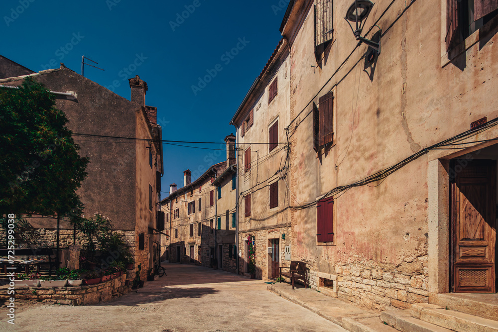 The historic hill village of Bale Valle in Istria, Croatia