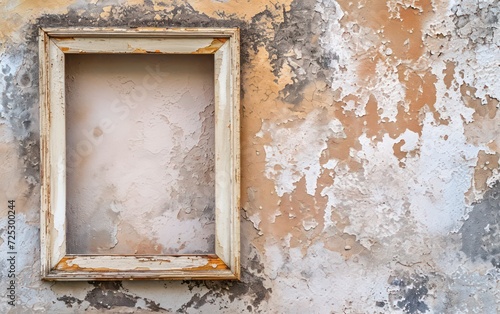 An empty, weathered rectangular frame stands as a silent witness to the passage of time © Nattadesh