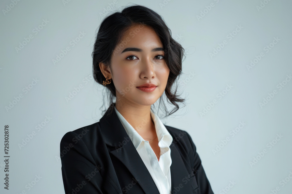 Confident business woman posing in professional attire. Corporate leadership and empowerment. Confident business woman posing in professional attire. Corporate leadership and empowerment.